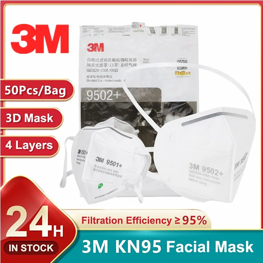 3M KN95 gezichtsmasker 9501+/9 - 3M Mask 9502+ recensie en prijs